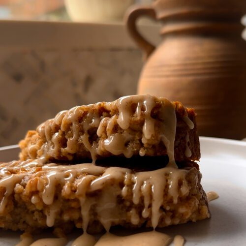 moist pumpkin streusel bread whipped honey glaze