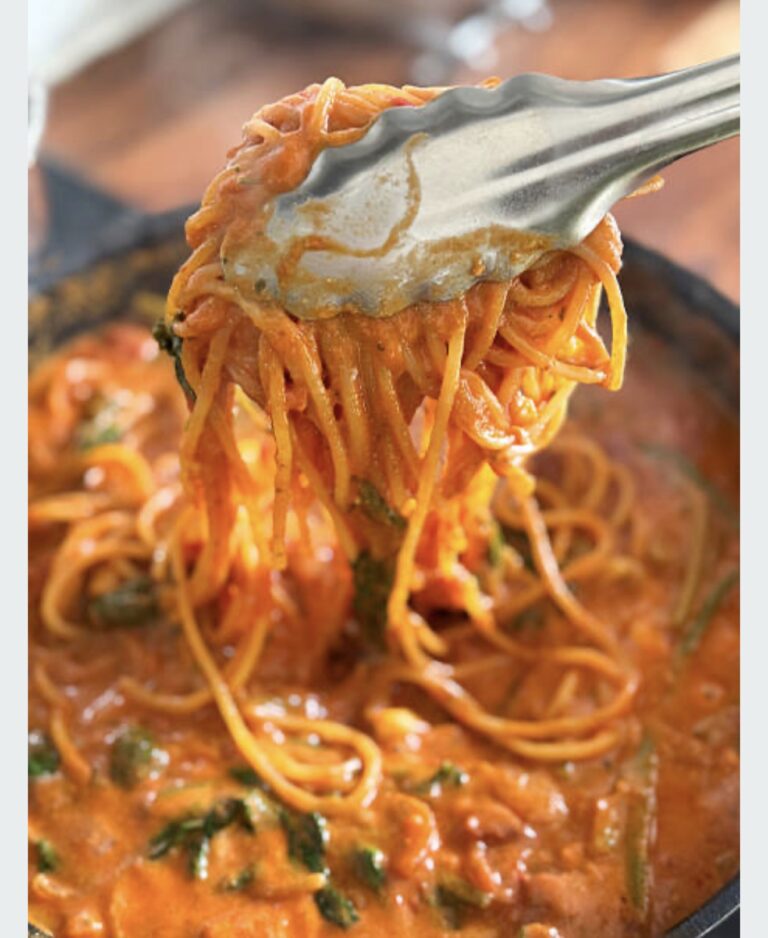 pink sauce spaghetti