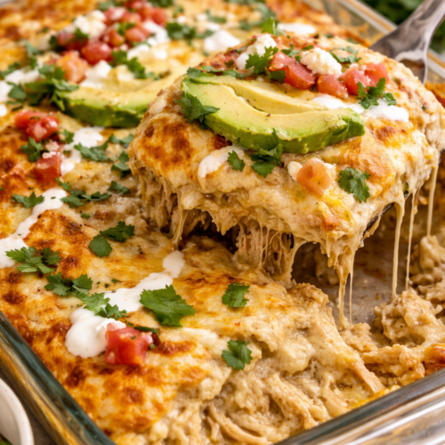 green chicken enchilada casserole