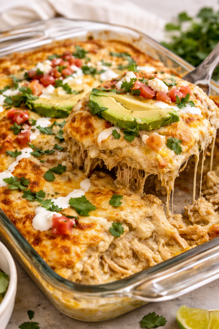 green chicken enchilada casserole
