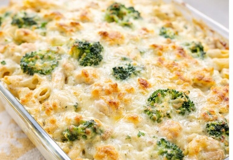 chicken and broccoli alfredo bake