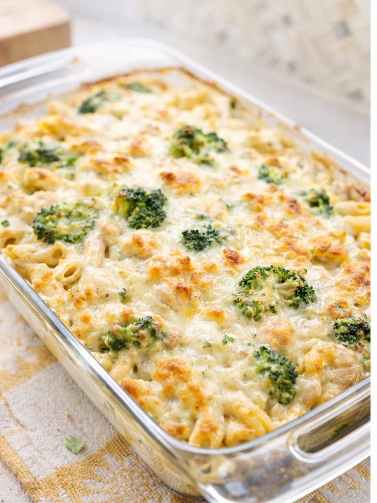 chicken and broccoli alfredo bake